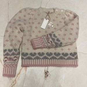 LoveShackFancy Rosie Pullover in Milky Clouds *NWT* Size M